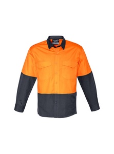 Products: Rugged Mens Cooling Hi Vis Spliced Long Sleeve Shirt by Syzmik