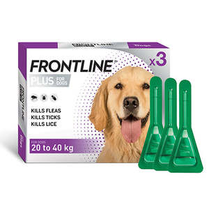 Onsale: FRONTLINE Plus for Large Dogs 3 Pack