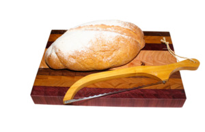 Products: Pine Bow Bread Knife with Stainless Steel blade Woodnbits