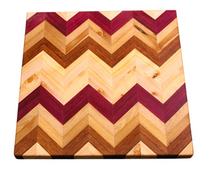 Products: 4 Species Chevron Pattern Chopping Board Woodnbits