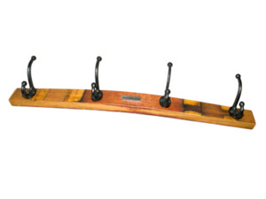 Products: Coat Rack made from Oak Wine Barrel Stave Woodnbits