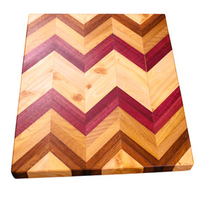4 Species Chevron Pattern Chopping Board Woodnbits