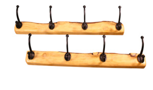 Products: Rustic Macrocarpa Coat Hanger Rack Woodnbits