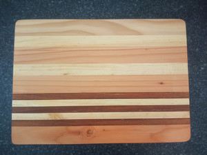 Large Striped Chopping Board 3 species of wood Woodnbits