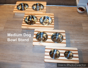 Small Dog Bowl Stand made from Kwila and pinus radiata Woodnbits