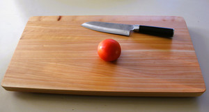 Canterbury Macrocarpa Chopping Board with legs on bottom Woodnbits