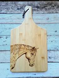 Bamboo Cheese Board - Horse