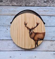Serving Platters: Wooden Cheese Board - Stag