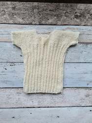 Knitware: Woolen Merino Singlet - Cream