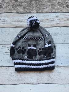 Acrylic Hat - Grey and Black Border Collie