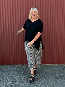 Harper Angled Tee - Black