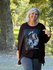 Sale Clearance: Olivia Merino Wide Top -Black