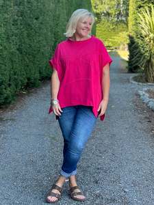 Hot Pink Kimmy Cotton Tee