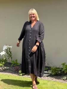 Frontpage: Dobson Dress/Coat -Black