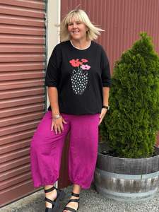 Stitch Pants -Cerise