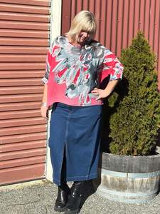 Sale Clearance: Sierra Top -Pink and Grey