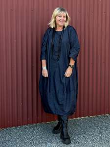 Elsey Dress- Dark Chambray