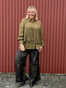 Frontpage: Causeway Overlay Shirt - OLIVE