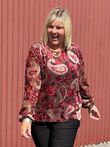 Lattice Top Velvet Bloom