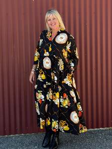 Collar Tiered Dress -Plate Me Up