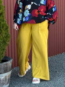 Obi Fashion Collection: Soprano Relaxed Palazzo Pants - Harvest Gold