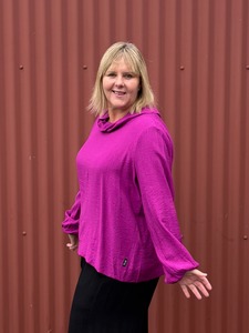 Drape Top -Magenta Punch