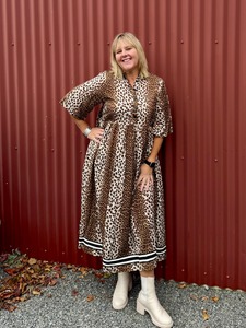 Brylee Dress -Leopard Lux