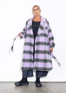 Captains Coat -Lilac Check