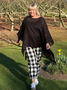 Mimi Top -Black Linen