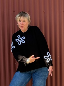 Crop Jumper - Daisy Black