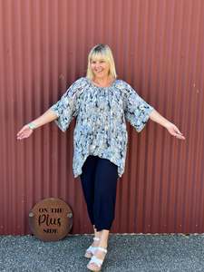 Lost And Led Astray Fashion Collection Nz Designed: Gypsy Top - Swan Print