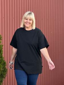 Sale Clearance: Oversized Box Tee - Black