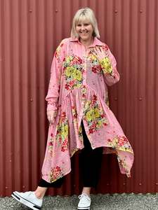 Empire Shirt Dress Luminous Florals
