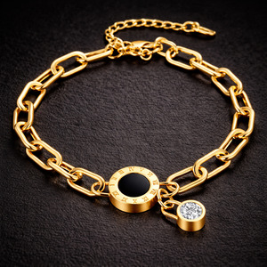 Onyx Roman Link Bracelet