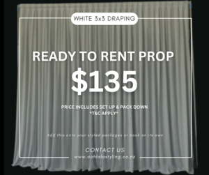 Themed Backdrops Packages: WHITE DRAPING 3x3