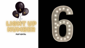 Prop Add On S: LIGHT UP NUMBER “6” ~ rental