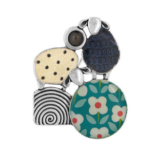 Brooches: Taratata Tweed Sheep Brooch - W24-06206-10M