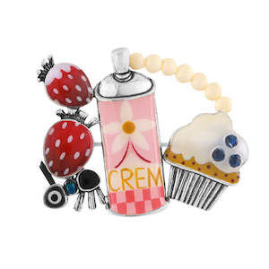 Brooches: Taratata Chapardeuse Cupcake Thief Brooch - H24-07208-10M