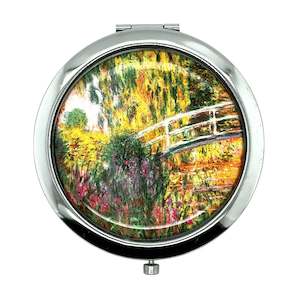Cosmetic Mirrors: Le Pont Japonais 1900 - Monet Pocket Mirror