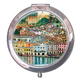 Cosmetic Mirrors: Malcesine - Klimt Pocket Mirror