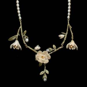 Michael Michaud: Michael Michaud Magnolia Adjustable Necklace With Freshwater Pearls - 9282BZ