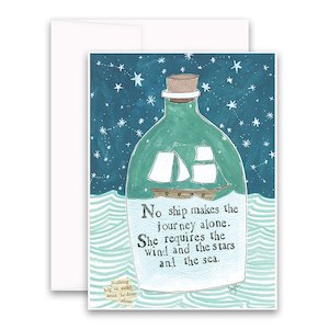 Curly Girl Design Journey Alone Greeting Card