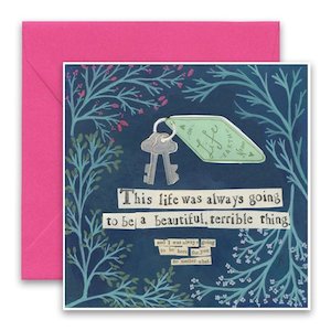 Curly Girl Design Beautiful Terrible Thing Greeting Card