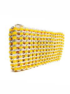 Escama Studio: Escama Studio Chica Rosa Mini Clutch With Wrist Strap - Yellow