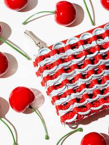 Escama Studio Credit Card Coin Purse With Wrist Strap - Red