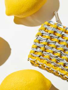 Escama Studio Credit Card Coin Purse With Wrist Strap - Yellow