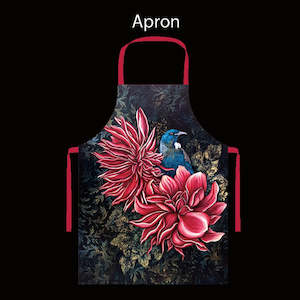 TUI AND RED FLOWERS APRON