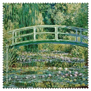 Lens Cloths: Le Pont Japonais Verde - Monet Microfibre Lens Cloth