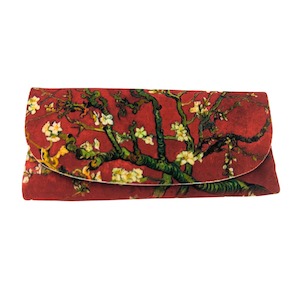 Glass Cases: Amandiers (Red) - Van Gogh Velour Glasses Case With Microfiber Lining