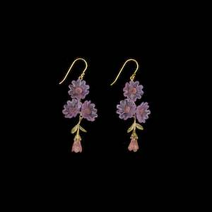 Michael Michaud: Michael Michaud Phlox Statement Wire Drop Earrings - 3795BZ